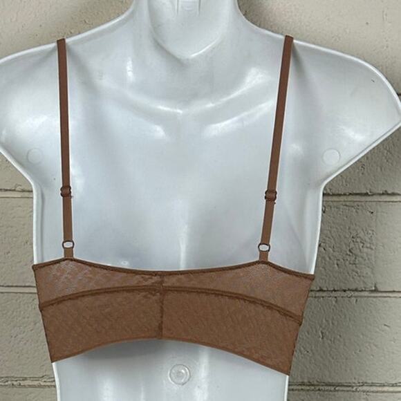 SKIMS LOGO MESH TRIANGLE Bralette Nude size XS - Picture 8 of 8
